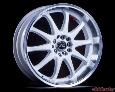 JNC JNC019 Wheel 18x8 5x100|5x114.3 27mm White w/ Machined Lip - 18515345606