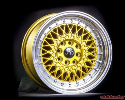 JNC JNC031 Wheel 16x8 5x100|5x114.3 20mm Candy Gold w/ Machined Lip - 29198360576077