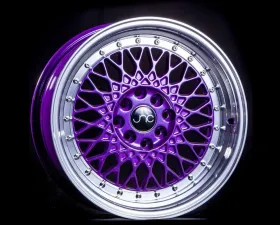 JNC JNC031 Wheel 15x8 4x100|4x114.3 20mm Candy Purple w/ Machined Lip