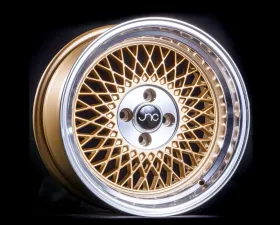 JNC JNC031 Wheel 15x8 4x100 25mm Gold w/ Machined Lip