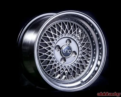 JNC JNC031 Wheel 15x8 4x100 25mm Hyper Black w/ Machined Lip - 30427335372