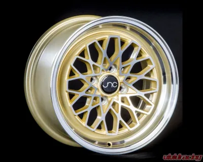 JNC JNC040 Wheel 15x8 4x100 25mm Gold w/ Machined Face - 35518834252
