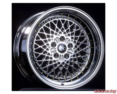 JNC JNC045 Wheel 18x9.75 5x114.3 20mm Platinum w/ Gold Rivets - 18515710662