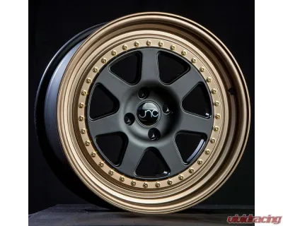 JNC JNC048 Wheel 17x9 5x114.3 25mm Matte Black w/ Bronze Lip - 21384720966
