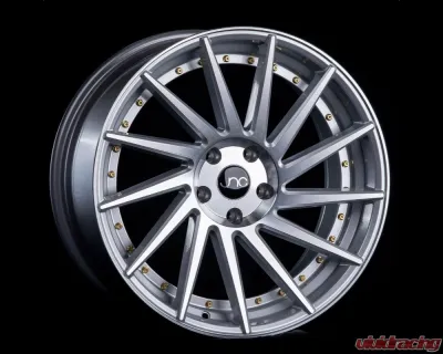 JNC JNC051 Wheel 18x9.5 5x100|5x114.3 35mm Silver w/ Brushed Face & Gold Rivets - 20660832518