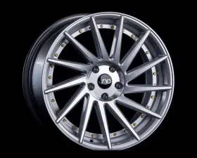 JNC JNC051 Wheel 18x9.5 5x100 35mm Silver w/ Machine Face & Gold Rivets