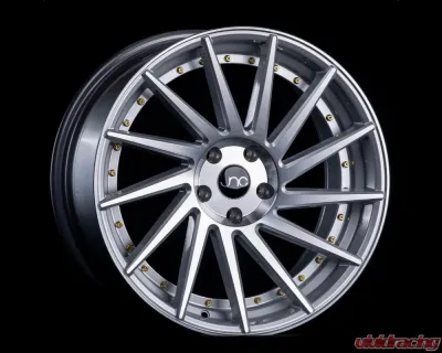 JNC JNC051 Wheel 19x9.5 5x100|5x114.3 30mm Silver w/ Machine Face & Gold Rivets - 31955262988