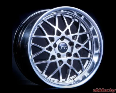 JNC JNC016 Wheel 18x9.5 5x120 25mm Hyper Black w/ Machined Lip - 30280369733709