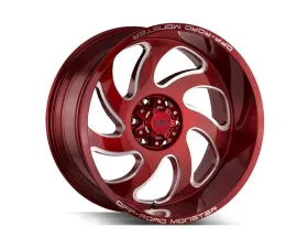 Off-Road Monster M07 Series Candy Red Wheel 24x12 5x139.7 -44mm