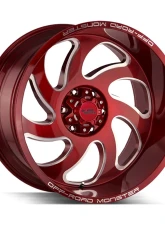 Off-Road Monster M07 Series Candy Red Wheel 24x12 8x165.1 -44mm                                     - M07412865N44R - Image 2