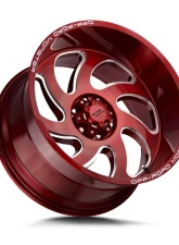 Off-Road Monster M07 Series Candy Red Wheel 24x12 5x139.7 -44mm                                     - M07412539N44R - Image 2