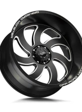 Off-Road Monster M07 Series Flat Black w/ CNC Milled Windows Wheel 20x10 -19mm                                     - M070000N19BML - Image 2