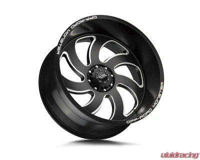 Off-Road Monster M07 Series Flat Black w/ CNC Milled Windows Wheel 20x10 6x139.7 -19mm - M070639N19BML