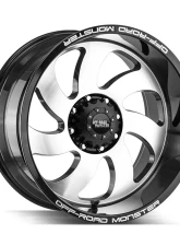 Off-Road Monster M07 Series Gloss Black Machined Face Wheel 22x12 6x139.7 -44mm                                     - M07212639N44GBM - Image 2