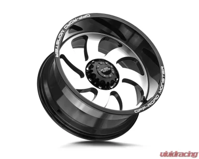 Off-Road Monster M07 Series Gloss Black Machined Face Wheel 22x12 6x139.7 -44mm - M07212639N44GBM