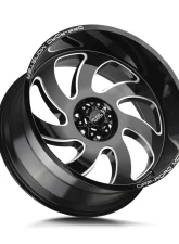 Off-Road Monster M07 Series Gloss Black w/ CNC Machined Accents Wheel 24x12 8-Lug -44mm                                     - M07412800N44GBML - Image 2