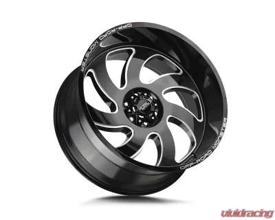 Off-Road Monster M07 Series Gloss Black w/ CNC Machined Accents Wheel 24x12 6x139.7 -44mm - M07412639N44GBML