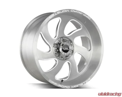 Off-Road Monster M07 Series Brushed Face Silver Wheel 20x10 5x127 | 5x5 -19mm - M070527N19BFS