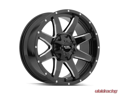 Off-Road Monster M08 Series Gloss Black w/ CNC Machined Accents Wheel 20x9 5x139.7/5x150 5mm - M08055005GBML