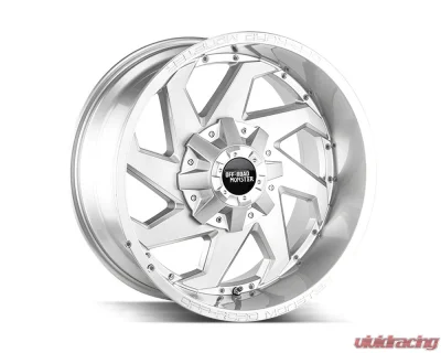 Off-Road Monster M09 Series Brushed Face Silver Wheel 20x10 8x165.1 -12mm - M090865N12BFS