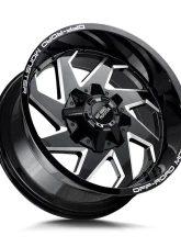 Off-Road Monster M09 Series Gloss Black w/ CNC Machined Accents Wheel 20x12 -44mm                                     - M09012000N44GBML - Image 2