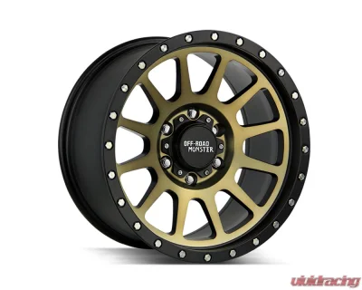 Off-Road Monster M10 Series Flat Black Machined Bronze Wheel 17x9 5x127 | 5x5 0mm - M10752700BBZ