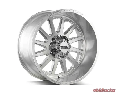 Off-Road Monster M17 Series Brushed Face Silver Wheel 17x9 6x139.7 0mm - M17763900BFS