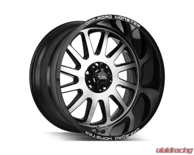 Off-Road Monster M17 Series Gloss Black Machined Face Wheel 22x12 6x139.7 -44mm - M17212639N44GBM