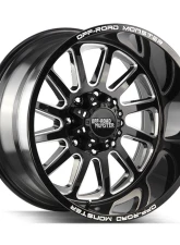 Off-Road Monster M17 Series Gloss Black w/ CNC Machined Accents Wheel 22x12 8x165.1 -44mm                                     - M17212865N44GBML - Image 2