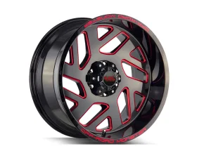 Off-Road Monster M19 Series Gloss Black w/ CNC Candy Red Tinted Clear Wheel 20x10 -19mm