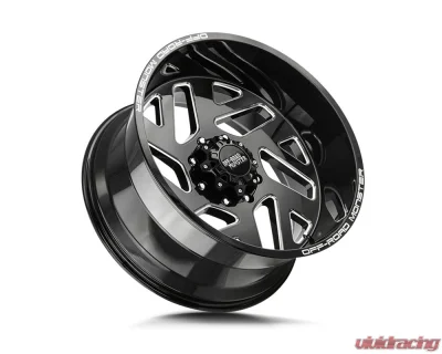 Off-Road Monster M19 Series Gloss Black w/ CNC Machined Accents Wheel 22x12 5x127 | 5x5 -44mm - M19212527N44GBML