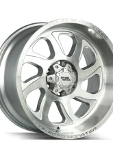 Off-Road Monster M22 Series Brushed Face Silver Wheel 20x10 6x139.7 -19mm                                     - M220639N19BFS - Image 2