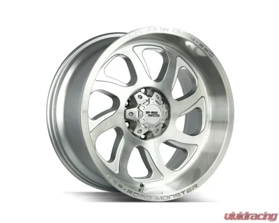 Off-Road Monster M22 Series Brushed Face Silver Wheel 20x10 8x165.1 -19mm - M220865N19BFS