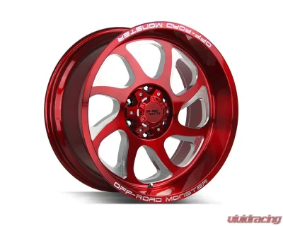 Off-Road Monster M22 Series Candy Red Wheel 22x12 5x127 | 5x5 -44mm - M22212527N44R