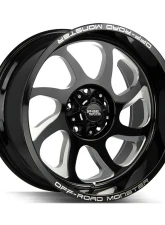 Off-Road Monster M22 Series Gloss Black w/ CNC Machined Accents Wheel 20x10 5x127 | 5x5 -19mm                                     - M220527N19GBML - Image 2