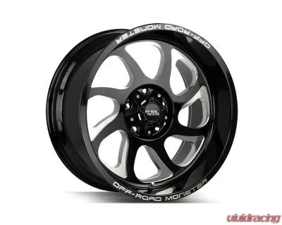 Off-Road Monster M22 Series Gloss Black w/ CNC Machined Accents Wheel 20x10 5x127 | 5x5 -19mm - M220527N19GBML