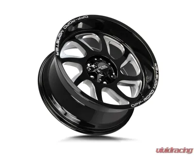 Off-Road Monster M22 Series Gloss Black w/ CNC Machined Accents Wheel 20x10 5x127 | 5x5 -19mm - M220527N19GBML