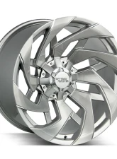 Off-Road Monster M24 Series Brushed Face Silver Wheel 20x10 8x165.1/8x170 -19mm                                     - M240867N19BFS - Image 2