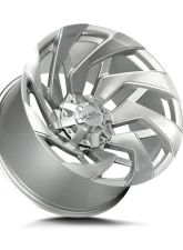 Off-Road Monster M24 Series Brushed Face Silver Wheel 20x10 8x165.1/8x170 -19mm                                     - M240867N19BFS - Image 2