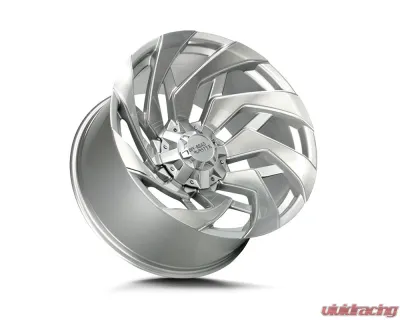 Off-Road Monster M24 Series Brushed Face Silver Wheel 20x10 8x165.1/8x170 -19mm - M240867N19BFS