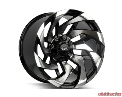 Off-Road Monster M24 Series Gloss Black Machined Face Wheel 20x10 8x165.1/8x170 -19mm - M240867N19GBM