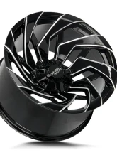 Off-Road Monster M24 Series Gloss Black w/ CNC Machined Accents Wheel 22x12 8x165.1/8x180 -44mm                                     - M24212885N44GBML - Image 2