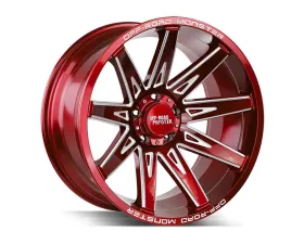 Off-Road Monster M25 Series Candy Red w/ Milled Spokes Wheel 20x10 -19mm