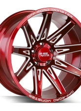 Off-Road Monster M25 Series Candy Red w/ Milled Spokes Wheel 20x10 6x139.7 -19mm                                     - M250639N19RML - Image 2