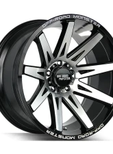 Off-Road Monster M25 Series Gloss Black Machined Face Wheel 22x12 6x135 -44mm                                     - M25212635N44GBM - Image 2