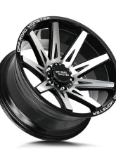 Off-Road Monster M25 Series Gloss Black Machined Face Wheel 22x12 6x135 -44mm                                     - M25212635N44GBM - Image 2