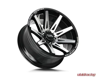 Off-Road Monster M25 Series Gloss Black Machined Face Wheel 22x12 6x135 -44mm - M25212635N44GBM
