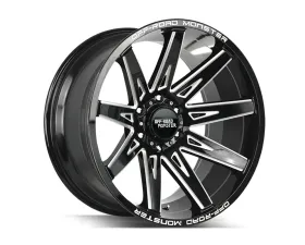 Off-Road Monster M25 Series Gloss Black w/ CNC Machined Accents Wheel 20x10 -19mm