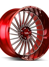 Off-Road Monster M27 Series Candy Red w/ Milled Spokes Wheel 26x12 -44mm                                     - M27612000N44RML - Image 2
