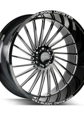 Off-Road Monster M27 Series Gloss Black w/ CNC Machined Accents Wheel 26x12 6x135 -44mm                                     - M27612635N44GBML - Image 2
